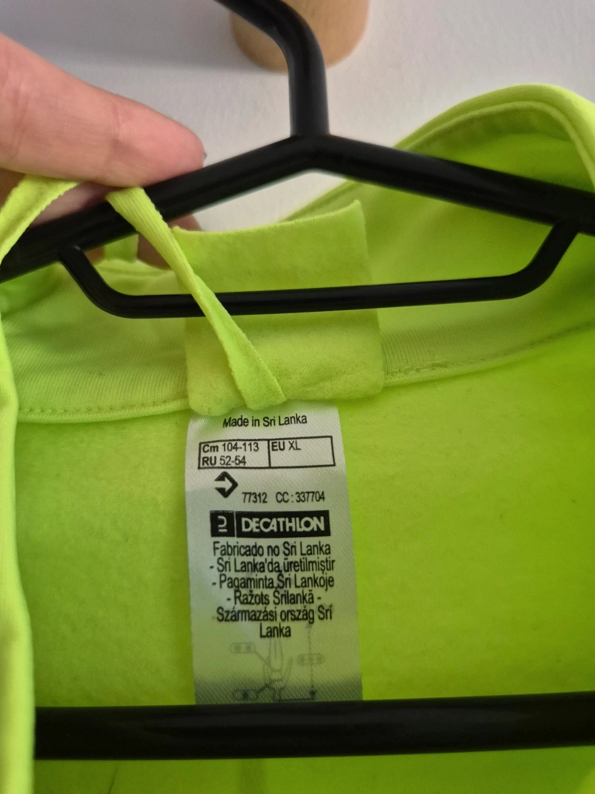 T-shirt manches longues polaire XL jaune décathlon – photo 4